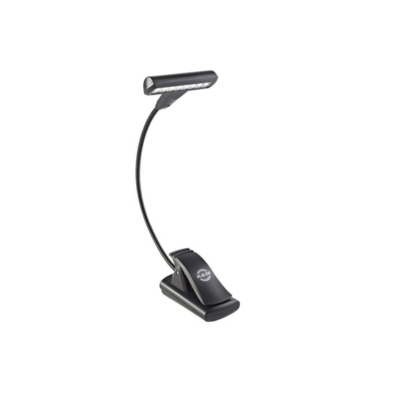 König & Meyer 12247 - kottalámpa - T-model Flex Light 1x8 LED (4200 lux), csíptethető, elemmel vagy AC adaprel táplálható, flexibilis, fekete König & Meyer 12247 - kottalámpa - T-model Flex Light 1x8 LED (4200 lux), csíptethető, elemmel vagy AC adaprel táplálható, flexibilis, fekete