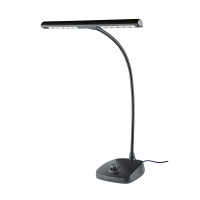 König & Meyer 12298 - kottalámpa, zongoralámpa 12 LED, 2500 lux, 110-240 V AC adapter 3 méter zsinórral, fekete