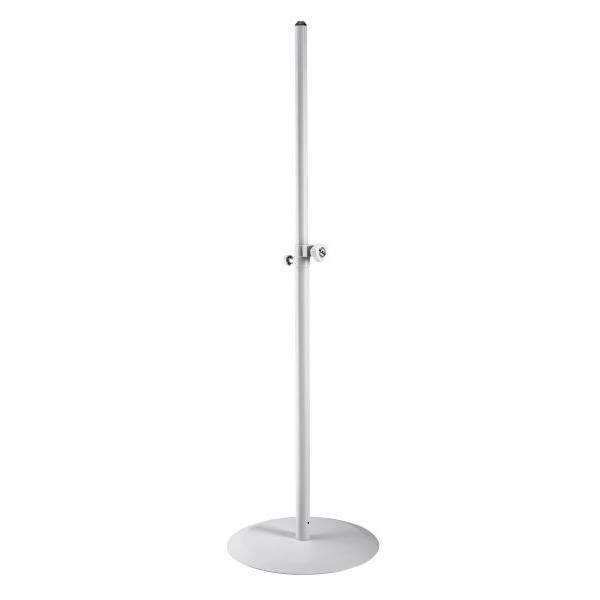 König & Meyer 26735 - hangfalállvány - monitor állványnak is használható, acél, 450 mm átmérőjű alappal, fehér