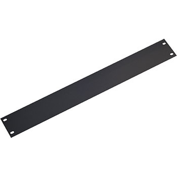 König & Meyer 28210 - 1 U, alumínium előlap 2 mm vastag, furatlan, fekete