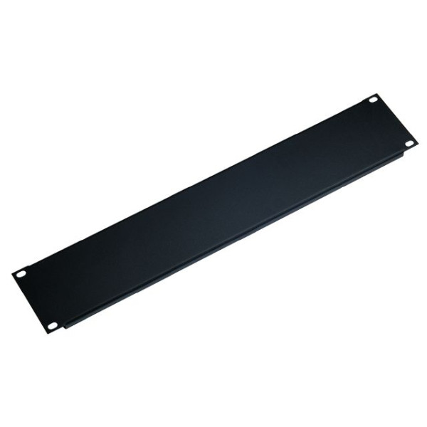 König & Meyer 49412 - 2 U vas előlap - 1, 5 mm vastag acél, peremezett, fekete