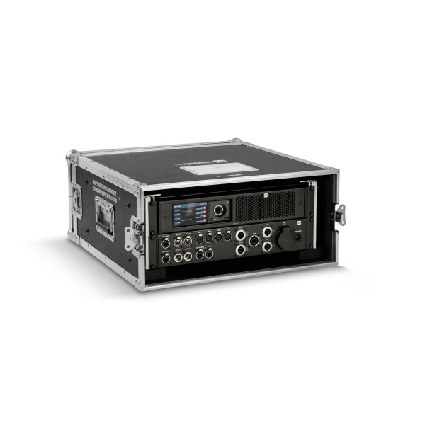 LD Systems ADA 12K4 SINGLE RACK - rack-be épített erősítő (1 × ADA12K4) patch panellel, 4 csatornás