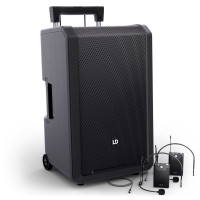 LD Systems ANNY® 12 BPH 2 B8 - ANNY® 12"-os, hordozható, akkumulátoros Bluetooth® PA rendszer keverővel és 2x headset mikrofonnal - 823-832, 863-865 MHz LD Systems ANNY® 12 BPH 2 B8 - ANNY® 12"-os, hordozható, akkumulátoros Bluetooth® PA rendszer keverővel és 2x headset mikrofonnal - 823-832, 863-865 MHz