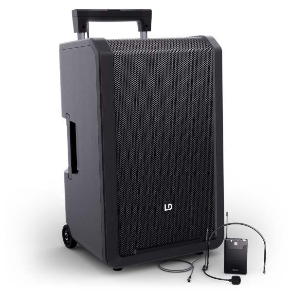 LD Systems ANNY® 12 BPH B6 - ANNY® 12"-os, hordozható, akkumulátoros Bluetooth® PA rendszer keverővel és 1x headset mikrofonnal - 655-679 MHz