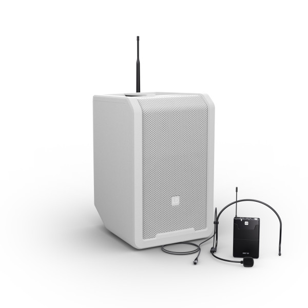 LD Systems ANNY® 8 BPH B5 W - ANNY® 8"-os, akkumulátoros Bluetooth® PA rendszer keverővel és 1x headset mikrofonnal - 584-608 MHz, tiszta fehér LD Systems ANNY® 8 BPH B5 W - ANNY® 8"-os, akkumulátoros Bluetooth® PA rendszer keverővel és 1x headset mikrofonnal - 584-608 MHz, tiszta fehér