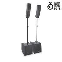 LD Systems CURV 500 LE - hordozható array rendszer dupla készlet, hangfaltartókkal és hangfalkábelekkel