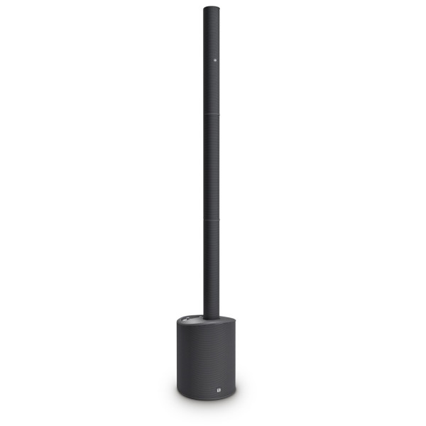 LD Systems MAUI 5 GO 100 - kompakt akkumulátorról működő aktív PA torony rendszer, beépített keverő és Bluetooth, fekete