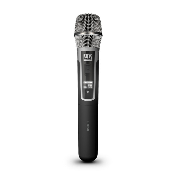 LD Systems U506 MC - kézi mikrofon adó kondenzátor kapszulával az U506R és U506R2 vevőkhöz, 655-679 MHz LD Systems U506 MC - kézi mikrofon adó kondenzátor kapszulával az U506R és U506R2 vevőkhöz, 655-679 MHz