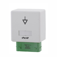 Contrik CP-APMB-WH - cPot fali csatlakozó, papa, 35/25 mm?, fehér Contrik CP-APMB-WH - cPot fali csatlakozó, papa, 35/25 mm?, fehér