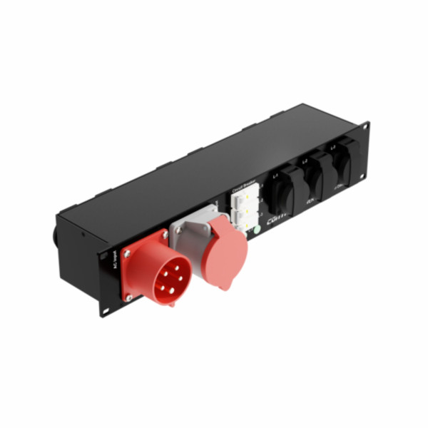 Contrik Power Rack Xtreme CPR32-C2-T6F3-CB - 19”-os hálózati elosztó, 1 x tovább fűzhető CEE23A bemenet, 6 x powerCON® TRUE1 TOP és 3 x Schuko F kimenet