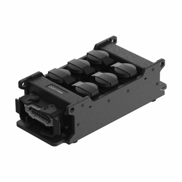 Contrik Power Strip Multicore CPSM-H1-F6 - hálózati elosztó, 1 x Harting E16 bemenet, 6 x Schuko kimenet, kültéri Contrik Power Strip Multicore CPSM-H1-F6 - hálózati elosztó, 1 x Harting E16 bemenet, 6 x Schuko kimenet, kültéri