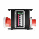 Contrik Power Turtle Xtreme Oudoor CPT-C2-T6-CB - kültéri hálózati elosztó doboz, 1 x CEE32A bemenet, 6 x powerCON TRUE1 TOP kimenet, 6 x MCB kismegszakító