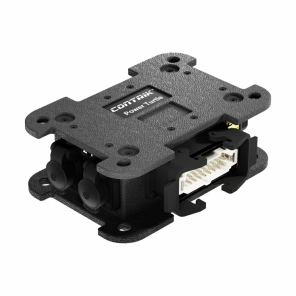 Contrik Power Turtle Xtreme Oudoor CPTM-H1-T6 - kültéri hálózati elosztó doboz, 1 x Harting E16 bemenet, 6 x powerCON TRUE1 TOP kimenet
