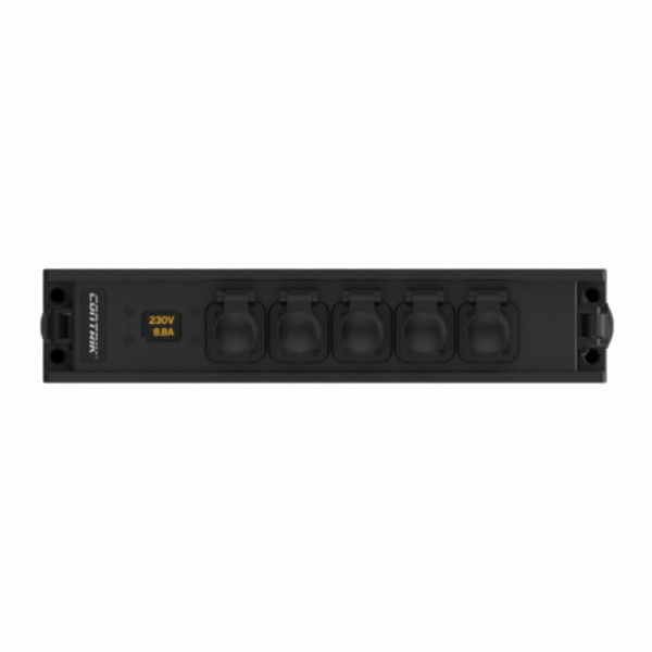Contrik Power Strip XO CPVT6RD-M - kültéri hálózati elosztó, 1 x powerCON TRUE1 bemenet, 6 x powerCON TRUE1 TOP kimenet, mérőműszerrel Contrik Power Strip XO CPVT6RD-M - kültéri hálózati elosztó, 1 x powerCON TRUE1 bemenet, 6 x powerCON TRUE1 TOP kimenet, mérőműszerrel