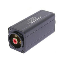 Neutrik NA2M-D2B-TX - átalakító, 3 pólusú XLR papa-RCA aljzat, piros, illesztő trafóval, 1:1/200 Ohm