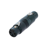 Neutrik NA3FF-B - átalakító, 3 pólusú XLR aljzat-3 pólusú XLR aljzat, fekete Neutrik NA3FF-B - átalakító, 3 pólusú XLR aljzat-3 pólusú XLR aljzat, fekete