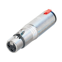 Neutrik NA3FJ - átalakító, 3 pólusú XLR aljzat-sztereó 6,35 mm aljzat