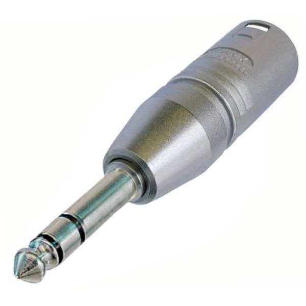 Neutrik NA3MP - átalakító, 3 pólusú XLR dugó-sztereó 6,35 mm dugó