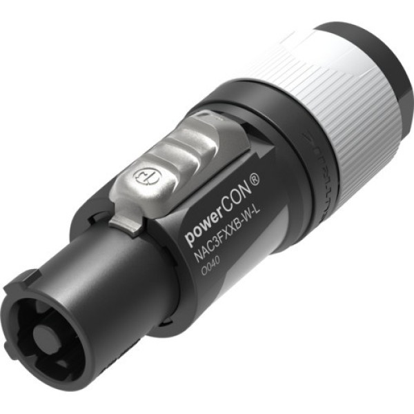 Neutrik NAC3FXXB-W-L - powerCON lengő hálózati kimenet, szürke, nagy méret (10-16 mm) Neutrik NAC3FXXB-W-L - powerCON lengő hálózati kimenet, szürke, nagy méret (10-16 mm)