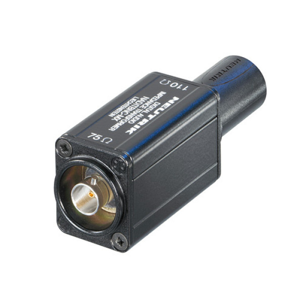 Neutrik NADITBNC-MX - illesztő, AES/EBU XLR dugó-75 Ohm BNC