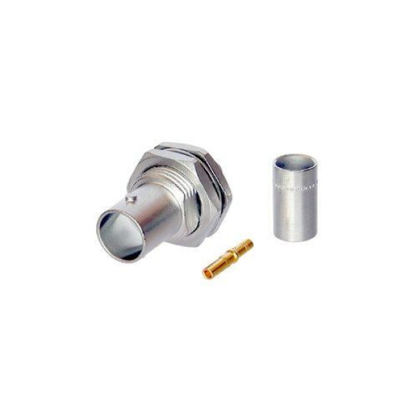 Neutrik NBNB75GLP9 - Rear Twist BNC lengő aljzat, 75 Ohm, Hex crimp 6,47 mm