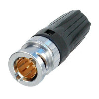 Neutrik NBNC75BWS11 - Rear Twist BNC lengő dugó, 75 Ohm, Hex crimp 7,01 mm