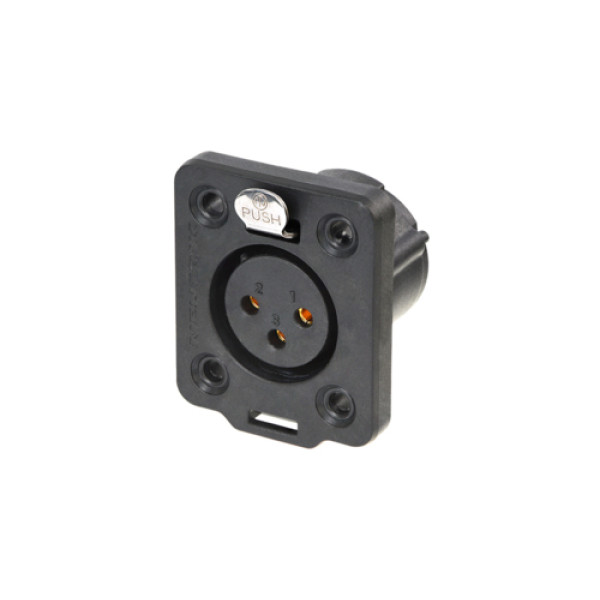 Neutrik NC3FDX-TOP - 3 pólusú XLR aljzat, aranyozott érintkezők, UV álló, IP65 minősítés, D ház Neutrik NC3FDX-TOP - 3 pólusú XLR aljzat, aranyozott érintkezők, UV álló, IP65 minősítés, D ház