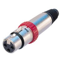 Neutrik NC3FXS - 3 pólusú XLR aljzat kapcsolós, egyenes, lengő
