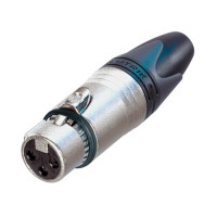 Neutrik NC3FXX-EMC - 3 pólusú XLR aljzat digitális, egyenes, lengő, aranyozott érintkező Neutrik NC3FXX-EMC - 3 pólusú XLR aljzat digitális, egyenes, lengő, aranyozott érintkező