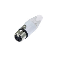 Neutrik NC3FXX-WT - 3 pólusú XLR aljzat egyenes, lengő, fehér Neutrik NC3FXX-WT - 3 pólusú XLR aljzat egyenes, lengő, fehér