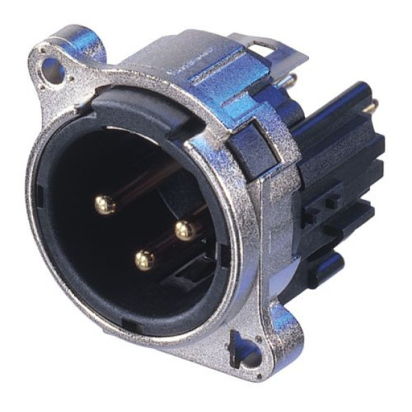 Neutrik NC3MBV - 3 pólusú XLR dugó függőleges nyákhoz B ház