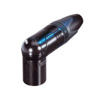 Neutrik NC3MRX-B - 3 pólusú XLR dugó pipa, lengő, aranyozott érintkezők, fekete ház