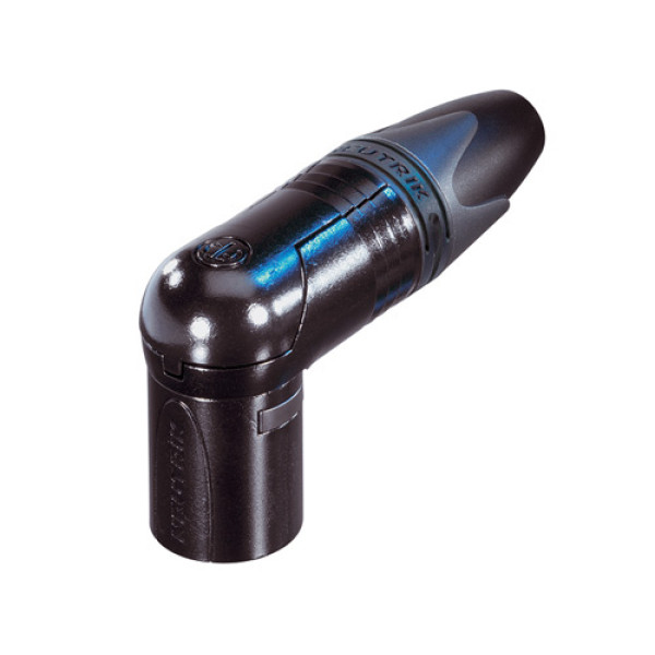 Neutrik NC3MRX-B - 3 pólusú XLR dugó pipa, lengő, aranyozott érintkezők, fekete ház