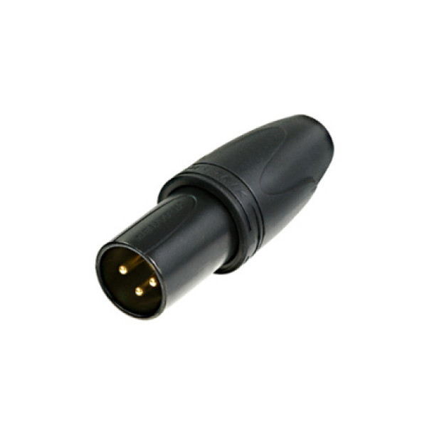 Neutrik NC3MXX-HD-B-D - 3 pólusú XLR dugó, IP67-es védettségű, aranyozott érintkezők, egyenes, lengő fekete ház Neutrik NC3MXX-HD-B-D - 3 pólusú XLR dugó, IP67-es védettségű, aranyozott érintkezők, egyenes, lengő fekete ház