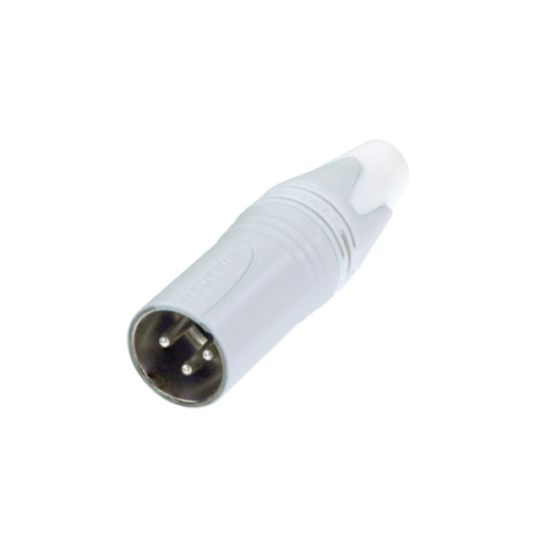 Neutrik NC3MXX-WT - 3 pólusú XLR dugó egyenes, lengő, fehér