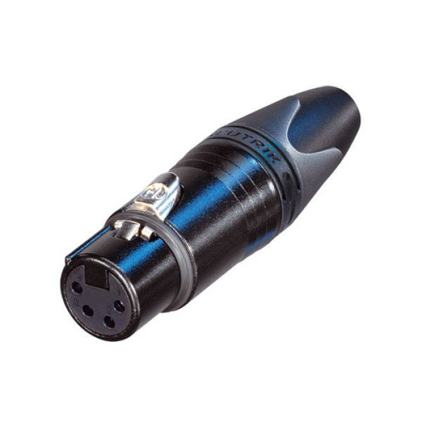 Neutrik NC4FXX-BAG - 4 pólusú XLR aljzat egyenes, lengő, fekete ház