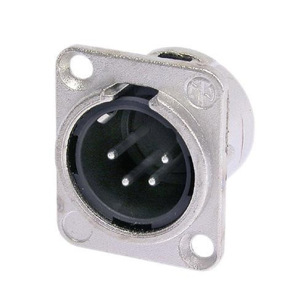 Neutrik NC4MD-L-1 - 4 pólusú XLR dugó ezüstözött érintkező, D ház