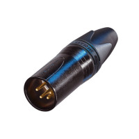 Neutrik NC4MXX-BAG - 4 pólusú XLR dugó egyenes, lengő, fekete ház