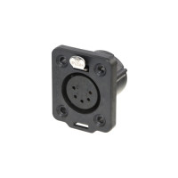 Neutrik NC5FDX-TOP - 5 pólusú XLR aljzat, aranyozott érintkezők, UV álló, IP65 minősítés, D ház
