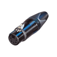 Neutrik NC5FXX-BAG - 5 pólusú XLR aljzat egyenes, lengő, fekete ház