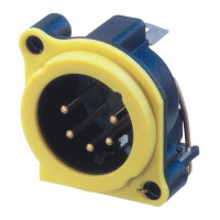 Neutrik NC5MAH - 5 pólusú XLR dugó vízszintes nyákhoz, földelés nélkül, retesszel, A ház