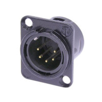 Neutrik NC5MD-L-B-1 - 5 pólusú XLR dugó aranyozott érintkező, fekete, D ház Neutrik NC5MD-L-B-1 - 5 pólusú XLR dugó aranyozott érintkező, fekete, D ház