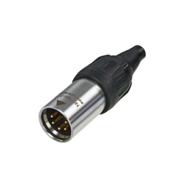 Neutrik NC5MX-TOP - 5 pólusú XLR dugó egyenes, lengő, aranyozott érintkező, UV és IP65 védelem