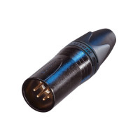Neutrik NC5MXX-BAG - 5 pólusú XLR dugó egyenes, lengő, fekete ház