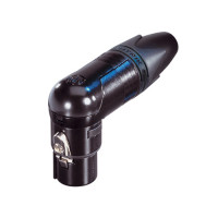 Neutrik NC6FRX-B - 6 pólusú XLR aljzat pipa, lengő, aranyozott érintkezők, fekete ház
