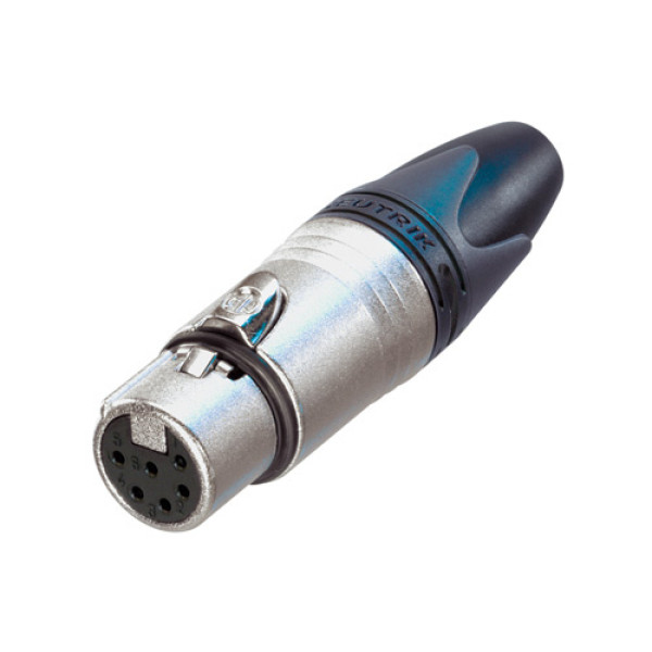 Neutrik NC6FXX - 6 pólusú XLR aljzat egyenes, lengő