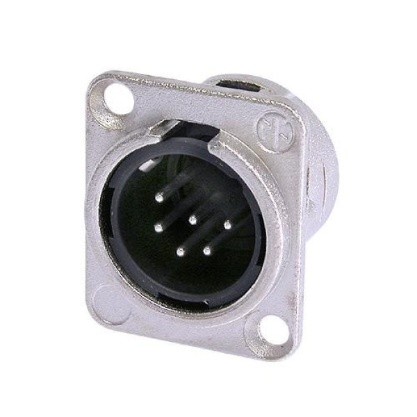 Neutrik NC6MD-L-1 - 6 pólusú XLR dugó ezüstözött érintkező, D ház