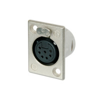 Neutrik NC7FP-1 - 7 pólusú XLR aljzat ezüstözött érintkező, P ház Neutrik NC7FP-1 - 7 pólusú XLR aljzat ezüstözött érintkező, P ház