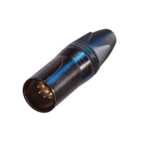 Neutrik NC7MXX-B - 7 pólusú XLR dugó egyenes, lengő, aranyozott érintkező, fekete ház