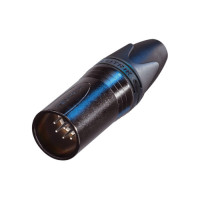 Neutrik NC7MXX-BAG - 7 pólusú XLR dugó egyenes, lengő, fekete ház Neutrik NC7MXX-BAG - 7 pólusú XLR dugó egyenes, lengő, fekete ház